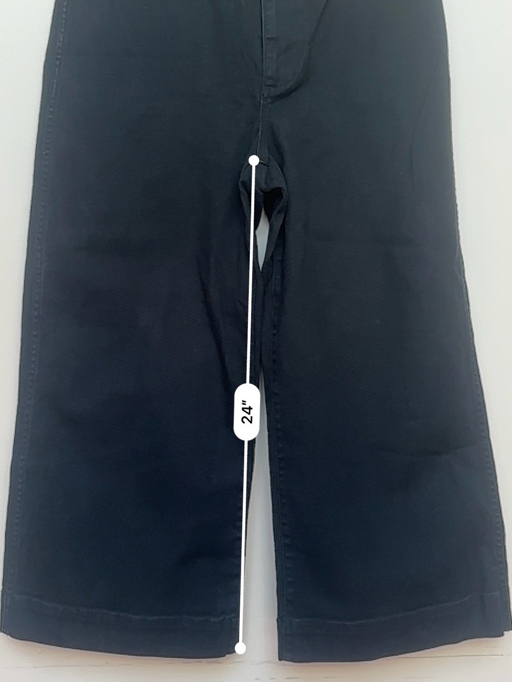 Madewell Emmett Wide Leg Crop Pants Black High Rise Stretch Size 31 - Picture 9 of 11